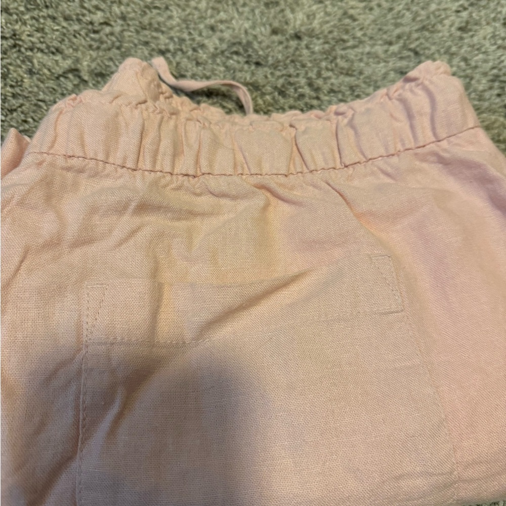 NWT Gap Misty Rose Women's Drawstring Linen Shorts - Picture 5 of 7